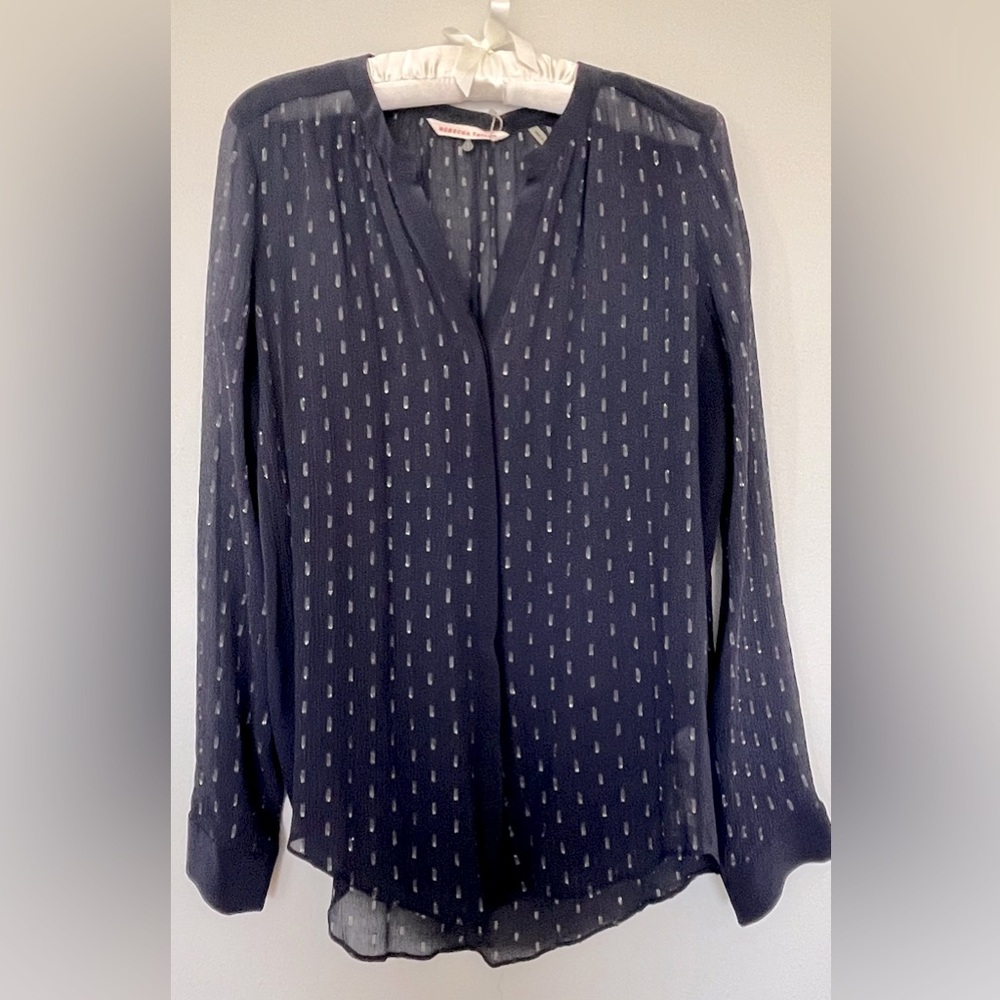 Rebecca Taylor silk and lurex blouse.